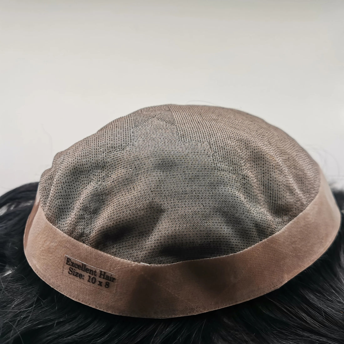 Men’s Fine Mono Wavy Hair Unit – 100% Human Hair #1B